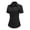 Black, variant on Zeagoo Work Blouse for Women Button Down Short Sleeve Basic Shirts V Neck Business Slim Fitted Classic Tops