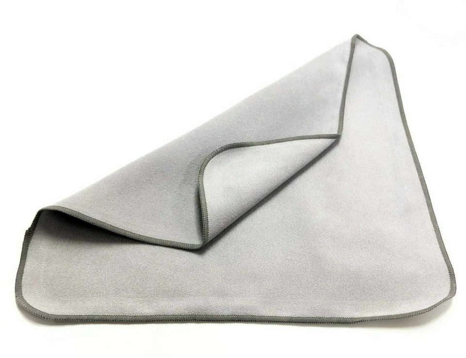 FLINT - 5 Pk 10" X 10" Gray Soft Polishing Cloth For Watches Diamonds Jewelry Gemstones