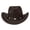 Coffee, variant on sususu Cowboy Hat for Men Western Wide Brim Hat with Metallic Accents – Adjustable Cotton-Blend for Daily Wear,Outdoor,Travel White