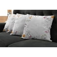 thumbnail image 5 of Ambesonne Modern Throw Pillow Cover 4 Pack, Geometric Flowers Floral, 20", Pistachio Green Magenta, 5 of 5