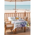 thumbnail image 2 of 60x120 Inch Outdoor Tablecloth with Umbrella Hole Zipper Rectangle Purple Spring Floral Rectangular Tablecloths Outside Waterproof Weeping Watercolor Botanical Butterfly Patio Table Cover for Picnic, 2 of 8