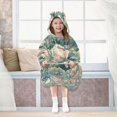 thumbnail image 7 of FORMRS Wearable Blanket Hoodie with Sleeves for Kids Cozy Flannel Sweatshirt, Floral Forest Pattern, 7 of 7