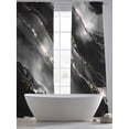 thumbnail image 6 of Blake Gray Marble Semi Sheer Window Curtains 96 Inches Long, Modern Abstract Art Marble Crack Rod Pocket Voile Silky Chiffon Curtain Light Filtering Drapes for Living Room, Kitchen, 52"x96", 2 Panels, 6 of 9