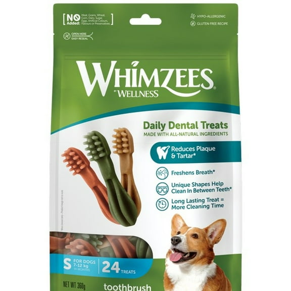 Whimzees Toothbrush Small 90mm (24Pk) Case of 6
