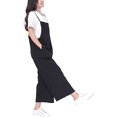 thumbnail image 2 of Monos de mujer Mamelucos largos casuales Pierna ancha Baberos holgados Monos Pantalones negro L ER, 2 of 5