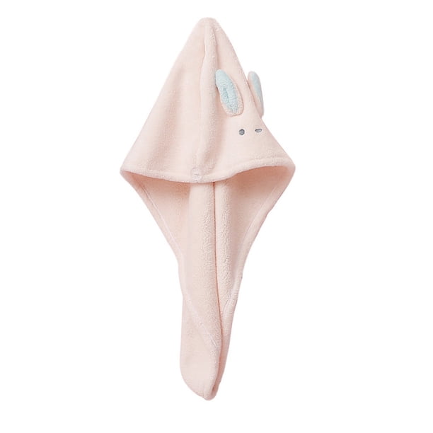 Toalla de microfibra de dibujos animados para el cabello, absorbente de agua, antideslizante, secador de pelo, suministros de tela, rosa Noticed HA7322-02B