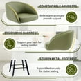 thumbnail image 6 of FIRAVOE Bar Stools with Back Set of 4, Swivel Bar Height Bar Stools with Footrest (30") Faux Leather Green Barstools for Kitchen Island, 6 of 9