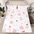 thumbnail image 2 of Homewish Ballet Girl 4pcs Bed Sheets for Kids Child Girls,Dreamy Princess Castle King Sheets,Dance Theme Super Cozy Sheet Set,Breathable Home Decor, 2 of 7