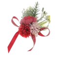 thumbnail image 4 of Pulsera decorativa con ramillete de muñeca y cinta para la muñeca, flores artificiales Rojo, 4 of 8