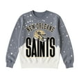 thumbnail image 7 of Women's Gameday Couture  Gray New Orleans Saints Arch Rivals Faded Wash Sweatshirt, 7 of 7