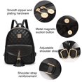 thumbnail image 3 of SNNROO Women‘s Simple Design Quilted Mini Backpack 3Pcs Leather Backpack Purse for Women Small Backpack, 3 of 7