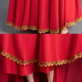 thumbnail image 5 of Women's Chiffons Long Skirt for Dancers Elastic Waist Sequins Lace Trim Dance Skirts for Performances and Photoshoots, 5 of 9