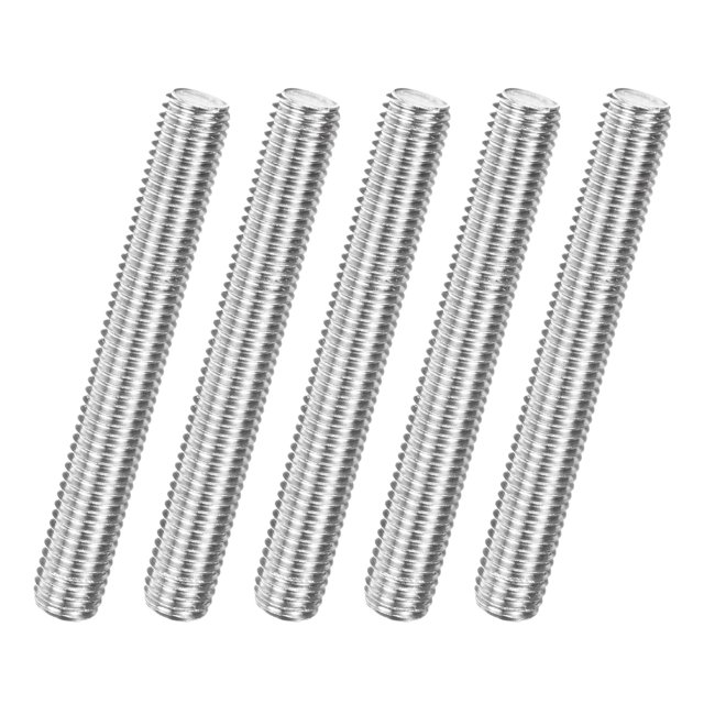 Uxcell 5-Pack Varilla Roscada Completamente, M10x80mm Barra de Rosca de Mano Derecha de Acero Inoxidable