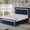 Blue, variant on 4 EVER WINNER Queen Bed Frame, Velvet Upholstered Bed Frame with Diamond Headboard and Footboard, Pink Queen Size Bed Frame, Princess Bed, Pink