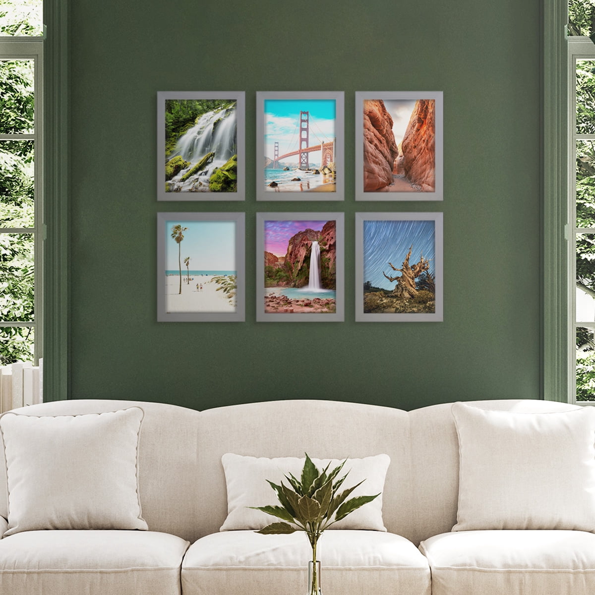 Wexford Home Textured 8" x 10" Gray Picture Frame (Set of 6)