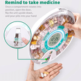 thumbnail image 6 of Automatic Pill Dispenser for Elderly with Alarm, 28-Day Electronic Locked Pill Box, Sound&Light Reminders,1 x Automatic Pill Dispenser,White, 6 of 9