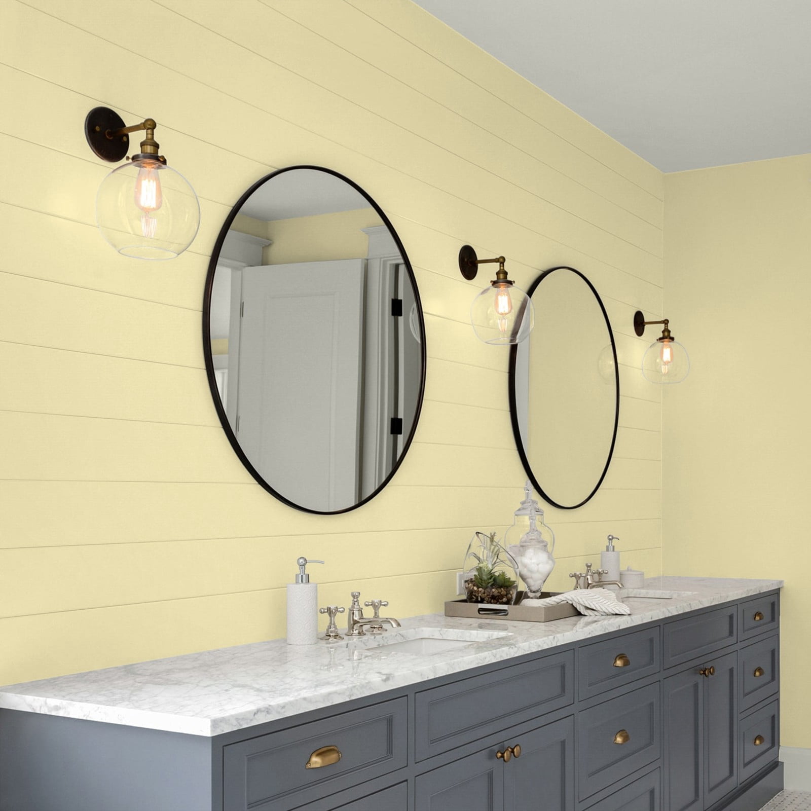 Glidden Glidden Kitchen Bath and Laundry Star Bright / Yellow, Eggshell Interior Paint with Primer, 1 Gallon