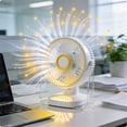 thumbnail image 2 of Rechargeable Desk Fan, Small Battery Operated Fan, Portable 120 Rotate Quiet Mini Fan for Kitchen Dorm Home Bedroom Table Office Bathroom, 2 of 6