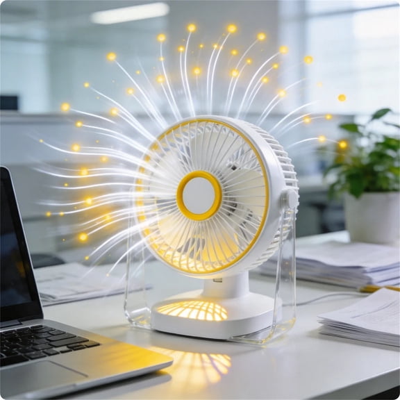 Coollooc 100 Speed USB Desk Fan with Digital Display, 6 Inch Quiet Table Fan – 120° Oscillating, Rechargeable 4000mAh Battery for Bedroom, Office