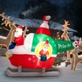 thumbnail image 4 of Costway Papá Noel Inflable Volando en Helicóptero Decoración de Navidad Hinchable 150 cm, 4 of 10