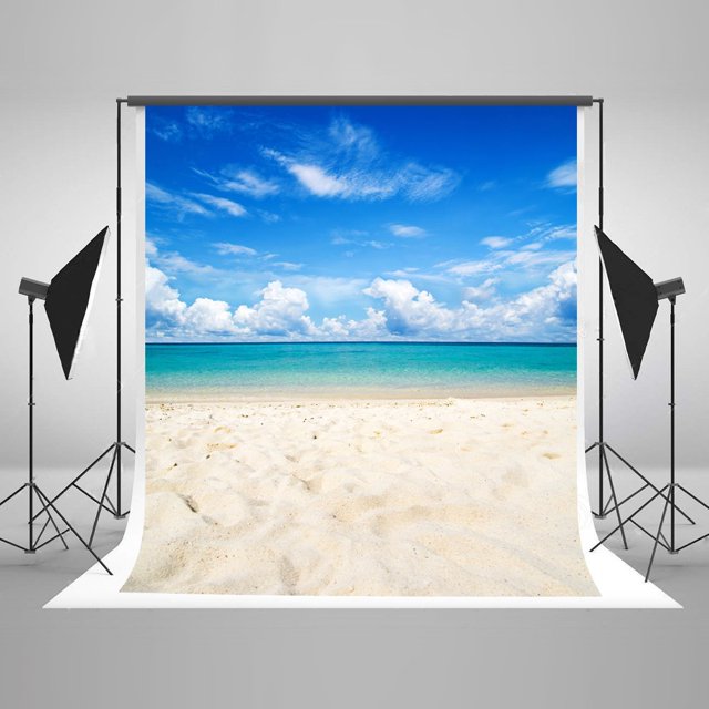 ABPHQTO Fondos de fotografía de playa de verano de 150x220cm para fiesta de verano Fondo de estudio fotográfico Prop