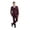 Burgundy, variant on Slim Fit Three-Piece Two Button Closure, Pant Suits (Men's)