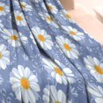 thumbnail image 3 of Blue Daisy Flower Pattern Blanket,Comfortable Soft Lamb Wool Throw Blanket,All Season,Warm Lightweight Blankets for Sofa Bed Couch Living Room Chair,60"x80", 3 of 4