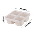 thumbnail image 2 of Hiroekza Bento Lunch Box - Wheat Straw 4 Compartment Food Storage Container with Transparent Lid for Adults & Women Men, Microwave-Safe, Eco-Friendly, 8.27x2.36x2.17in Beige, 2 of 6