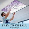 thumbnail image 6 of Purple Eucalyptus Leaves Fluorescent Light Covers, Spring Floral Summer Botanical Magnetic Light Covers for Ceiling Lights, Fluorescent Ceiling Shade Filters for Classroom Bedroom Office 4x2Ft x 1PCS, 6 of 8