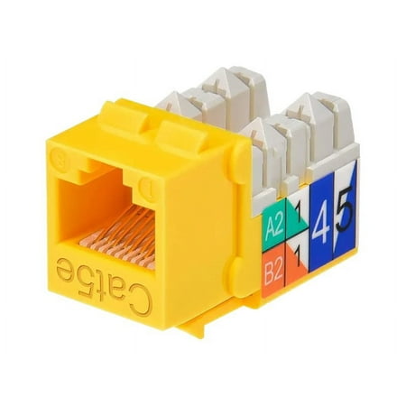 UPC: 0844660053774 | Monoprice – Keystone jack – CAT 5e – RJ-45 – yellow