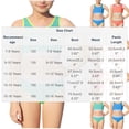 thumbnail image 3 of Ahabrexf Swim Suits for Girls, Textured Fabric Contrast Trim Two Piece Tankini Bathing Suit Set, 1 Set, 3 of 6