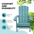 thumbnail image 4 of M optimized Folding Adirondack Chair Modern Weather Resistant Outdoor Patio Chair Outdoor Adjustable Adirondack Chair for Backyard, 4 of 9