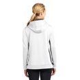 thumbnail image 2 of Sport-Tek LST235 Ladies Sport-Wick Fleece Colorblock Hooded Pullover, White/ Dark Smoke Grey, XS, 2 of 2
