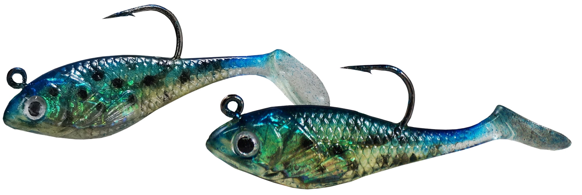 Creme 2" Spoiler Shad Swim Bait Lure, Chartreuse & Blue