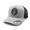 Mesh Grey, variant on Dumbbell Gym Hat for Men, Weight Plate Patch Snapback, 6 Panel Laser Vented Workout Cap