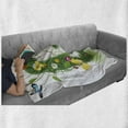 thumbnail image 6 of Letter G Soft Flannel Fleece Throw Blanket, Spring Inspired Foliage Nature Theme Butterflies and Papilios Wildflowers G, Cozy Plush for Indoor and Outdoor Use, 70" x 90", Multicolor, by Ambesonne, 6 of 6