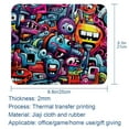 thumbnail image 5 of Graffiti Printed Square Mouse Pad, 8.3x9.8 Inch, Non-Slip Rubber Bottom Mouse Mat for Office and Gaming, 5 of 6