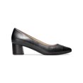 thumbnail image 2 of COLE HAAN Womens Black Cushioned Go-to Almond Toe Block Heel Slip On Leather Dress Pumps Shoes 9 B, 2 of 4