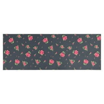 Pioneer Flower Floral Print Pattern Kitchen Rug Mat,Kitchen Runner Rugs Non Skid Washable,Decorative Kitchen Floor Mats for Kitchen,Sink,Laundry,17"X47"