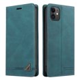 thumbnail image 1 of TECH CIRCLE Wallet Case for iPhone11 Handmade PU Leather Flip Folio Wallet Case with Card Slot,TPU Shockproof Inner Case for iPhone11 6.1 inch,Blue, 1 of 11