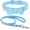 Blue-1, variant on Cute Dazzling Sparkling Elegant Fancy Soft Suede Leather Bling Rhinestone Crystal Jeweled Pet Cat Dog Puppy Collar Dog Leash Combo Set