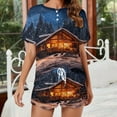 thumbnail image 2 of Christmas Snowmen 2 Pack Women’s Pajama Set Print Sleepwear And Shorts Y2k Loungewear Sets S-5XL, 2 of 7