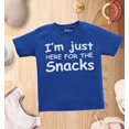 thumbnail image 4 of Shop4Ever I'm Just Here for the Snacks Funny Toddler's Cotton T-Shirt 2T Royal Blue, 4 of 6