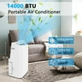 thumbnail image 3 of Rugerasy 14000 BTU Portable Air Conditioners,3-IN-1 Freestanding AC Unit,Cools Up to 750 Sq.Ft,Fan/Dehumidifier/Cooling Modes,with Remote Control,Smart and Sleep Mode,24H Timer,Auto Swing,Window Ki, 3 of 8