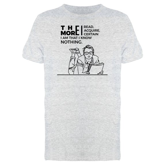 The More I Read... Phrase Tee Men's -Image by Shutterstock