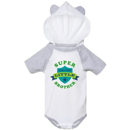 

Inktastic Super Amazing Little Brother Gift Baby Boy Bodysuit
