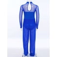 thumbnail image 5 of TTAO Kids Girls Full Body Leotard One Piece Gymnastics Skating Romper Latin Jazz Overalls Long Sleeve Unitard Blue 10, 5 of 7