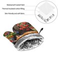 thumbnail image 6 of Honeii Sleeping Cat Flowers Pattern Oven Mitts and Pot Holders, Silicone Oven Gloves,500 F Heat Resistant Oven Mitts Sets, 4PCS, 6 of 6
