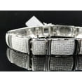thumbnail image 3 of Men's Bracelet 12 CT Round Cut White Moissanite 14K White Gold Plated, 3 of 4