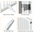 thumbnail image 5 of Zephypaws 27.6" Height Freestanding Pet Gate, 4 Panels Foldable Wooden Dog Gate for Stairs, Doorways, Halls, Kitchens White, 5 of 9